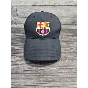 Nike FC Barcelona Hat Strapback Charcoal Adjustable Soccer Football Club Crest